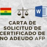 Carta de Solicitud de Certificado de NO Adeudo Bolivia