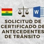 Certificado de Antecedentes de Transito Bolivia