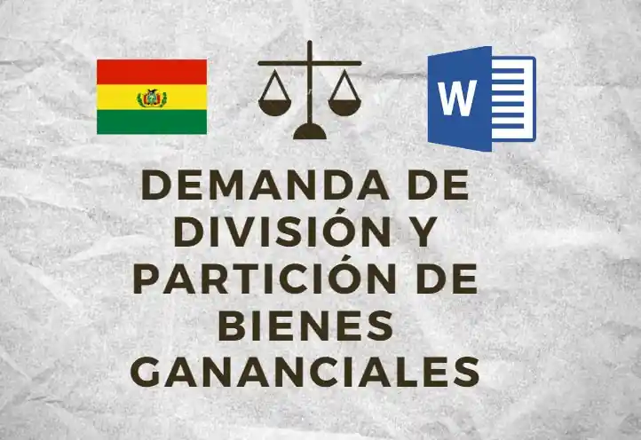division y particion de bienes gananciales bolivia ley 603