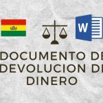 DOCUMENTO DE DEVOLUCION DE DINERO BOLIVIA