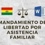 MANDAMIENTO DE LIBERTAD POR ASISTENCIA FAMILIAR BOLIVIA