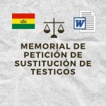 MEMORIAL DE PETICION DE SUSTITUCION DE TESTIGOS