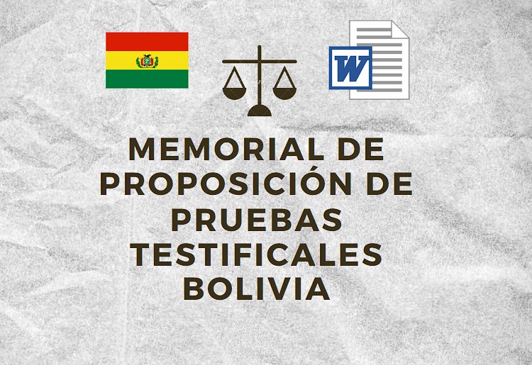 MEMORIAL DE PROPOSICION DE PRUEBAS TESTIFICALES BOLIVIA