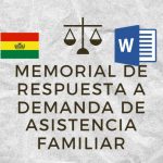 MEMORIAL DE RESPUESTA A DEMANDA DE ASISTENCIA FAMILIAR
