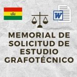 MEMORIAL DE SOLICITUD DE ESTUDIO GRAFOTECNICO
