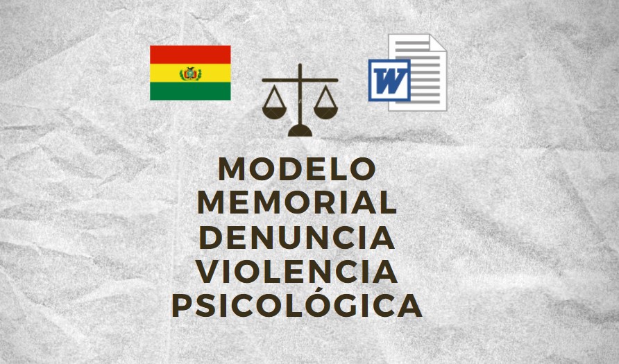 MEMORIAL DENUNCIA VIOLENCIA PSICOLOGICA BOLIVIA