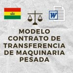 MODELO CONTRATO DE TRANSFERENCIA DE MAQUINARIA PESADA BOLIVIA