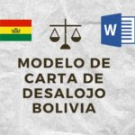 MODELO DE CARTA DE DESALOJO BOLIVIA