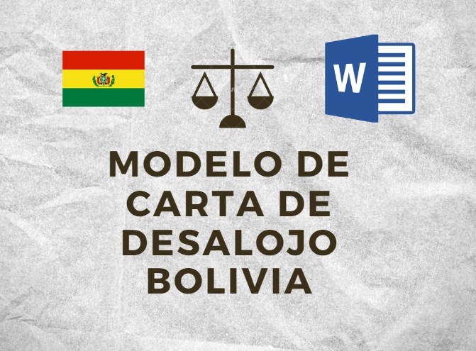 MODELO DE CARTA DE DESALOJO BOLIVIA