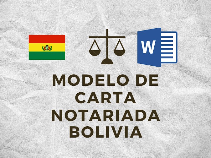 MODELO DE CARTA NOTARIADA BOLIVIA EN WORD
