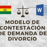 MODELO DE CONTESTACIÓN DE DEMANDA DE DIVORCIO EN BOLIVIA