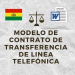MODELO DE CONTRATO DE TRANSFERENCIA DE LINEA TELEFÓNICA BOLIVIA