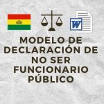 MODELO DE DECLARACIÓN DE NO SER FUNCIONARIO PÚBLICO
