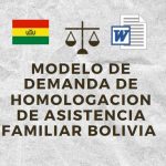 MODELO DE DEMANDA DE HOMOLOGACION DE ASISTENCIA FAMILIAR BOLIVIA