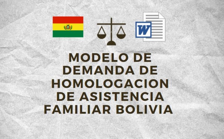 Modelos de Memoriales en Materia Familiar Bolivia 2023