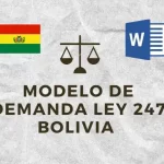 MODELO DE DEMANDA LEY 247 BOLIVIA regularizacion de derecho propietario