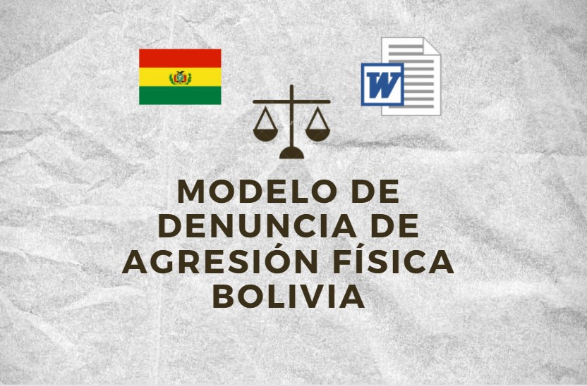 MODELO DE DENUNCIA DE AGRESIÓN FÍSICA BOLIVIA