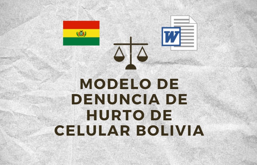 MODELO DE DENUNCIA DE HURTO DE CELULAR BOLIVIA