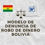 MODELO DE DENUNCIA DE ROBO DE DINERO BOLIVIA