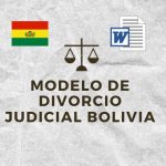 MODELO DE DIVORCIO JUDICIAL BOLIVIA