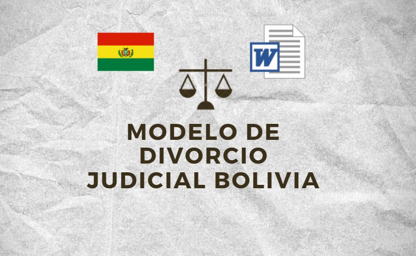 MODELO DE DIVORCIO JUDICIAL BOLIVIA