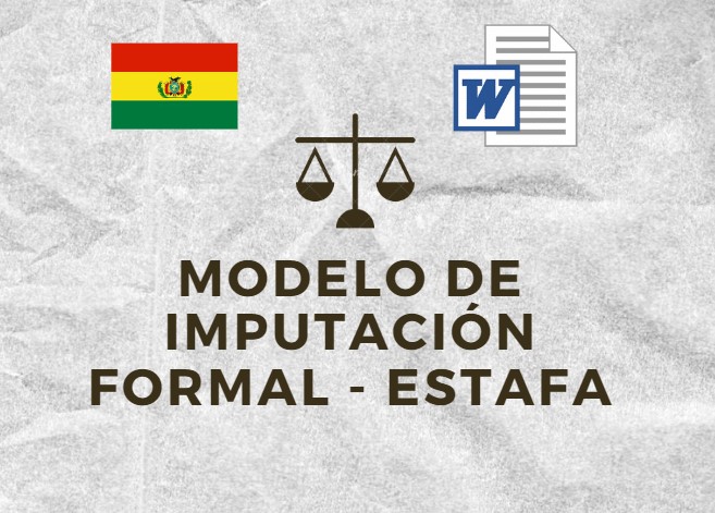 MODELO DE IMPUTACION FORMAL - ESTAFA