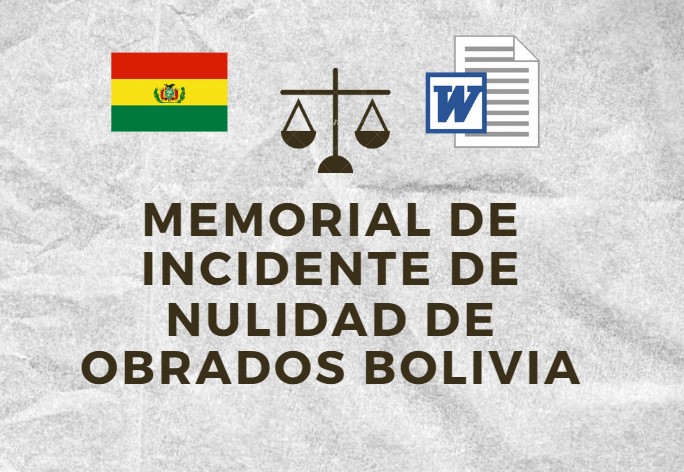 MODELO DE INCIDENTE DE NULIDAD DE OBRADOS BOLIVIA