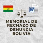 MODELO DE MEMORIAL DE RECHAZO DE DENUNCIA BOLIVIA