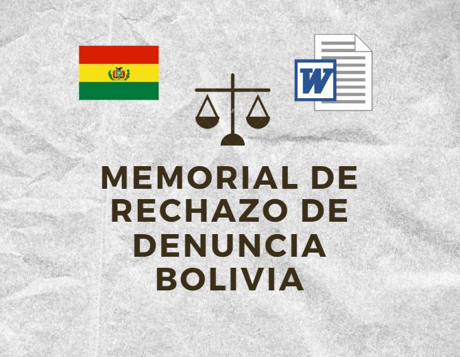 MODELO DE MEMORIAL DE RECHAZO DE DENUNCIA BOLIVIA
