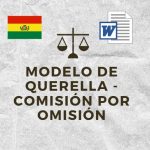 MODELO DE QUERELLA - COMISIÓN POR OMISIÓN