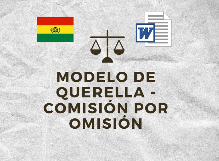 MODELO DE QUERELLA - COMISIÓN POR OMISIÓN