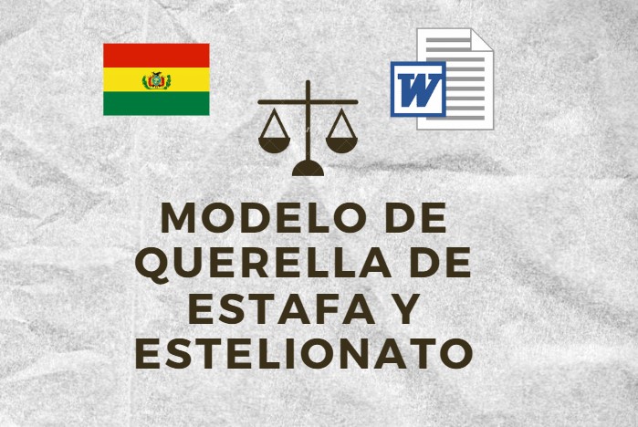 MODELO DE QUERELLA DE ESTAFA Y ESTELIONATO
