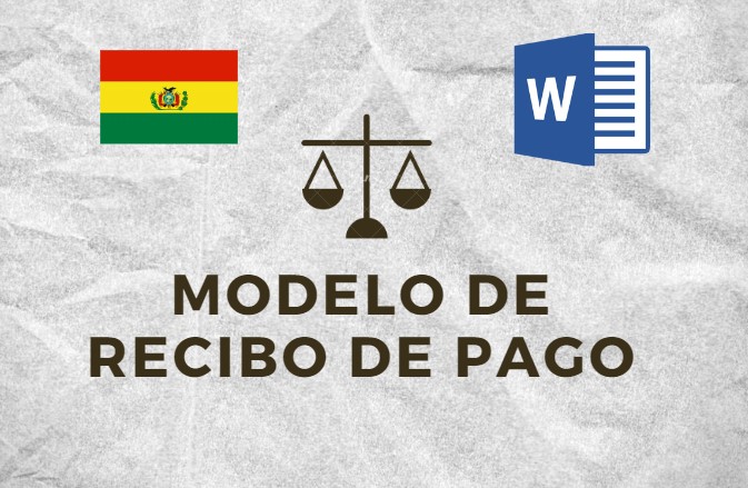 MODELO DE RECIBO DE PAGO BOLIVIA EN WORD