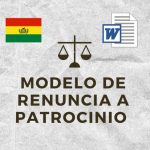 MODELO DE RENUNCIA A PATROCINIO BOLIVIA