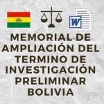MODELO DE SOLICITUD DE AMPLIACIÓN DEL TERMINO DE INVESTIGACIÓN PRELIMINAR BOLIVIA