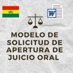 MODELO DE SOLICITUD DE APERTURA DEL JUICIO ORAL