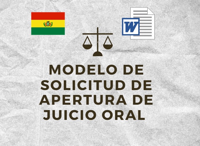MODELO DE SOLICITUD DE APERTURA DEL JUICIO ORAL