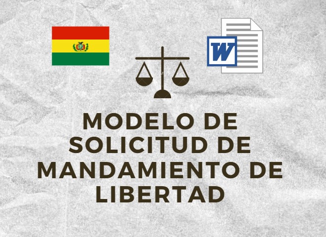 MODELO DE SOLICITUD DE MANDAMIENTO DE LIBERTAD