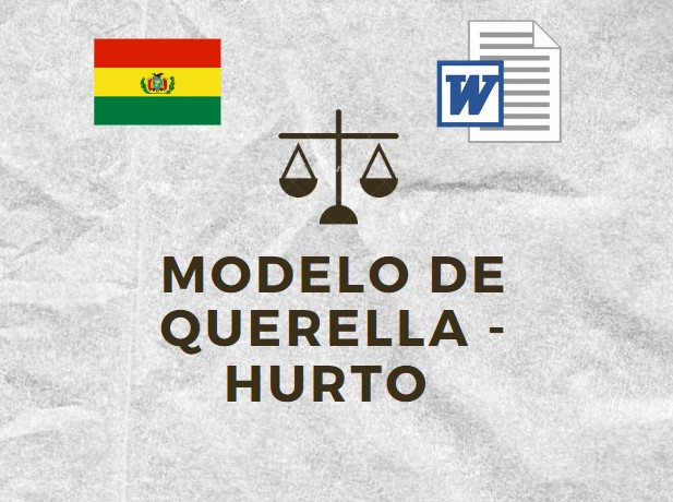 MODELO QUERELLA - HURTO