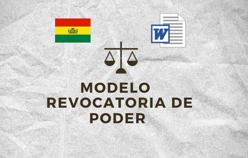 MODELO REVOCATORIA DE PODER BOLIVIA 2023