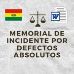 Memorial de Incidente por Defectos Absolutos