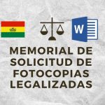 Memorial de Solicitud de Fotocopias Legalizadas bolivia