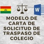 Modelo de Carta de Solicitud de Traspaso de Colegio BOLIVIA