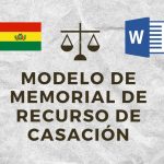 Modelo de Memorial de RECURSO DE CASACIÓN en el FONDO