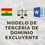 Modelo de Terceria de Dominio Excluyente en Bolivia