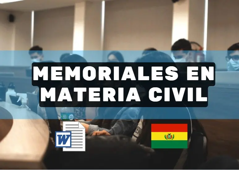 Modelos de Memoriales en Materia Civil Bolivia Actualizados