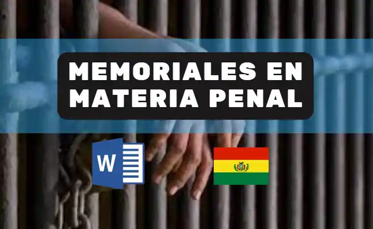 Modelos de Memoriales en Materia Penal Bolivia
