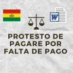 PROTESTO DE PAGARE POR FALTA DE PAGO BOLIVIA