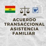 acuerdo transaccional sobre pago de asistencia familiar bolivia