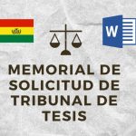 MEMORIAL DE SOLICITUD DE TRIBUNAL DE TESIS